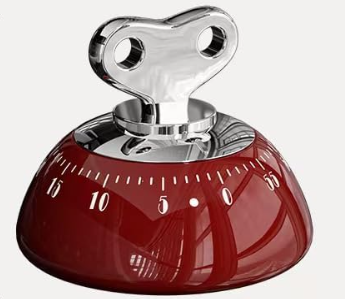 Mechanical Kitchen Timer with Magnetic Back, ABS Material, Loud Alarm, Battery-Free Countdown Timer for Cooking, Study, Fitness, Office