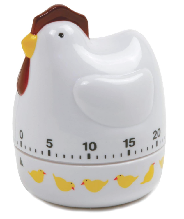 Cute Colorful Kitchen Timer, 60-Minute Mechanical Cooking Timer with Alarm, Fun Plastic Timer with Easy-to-Read Numbers, No Battery Required